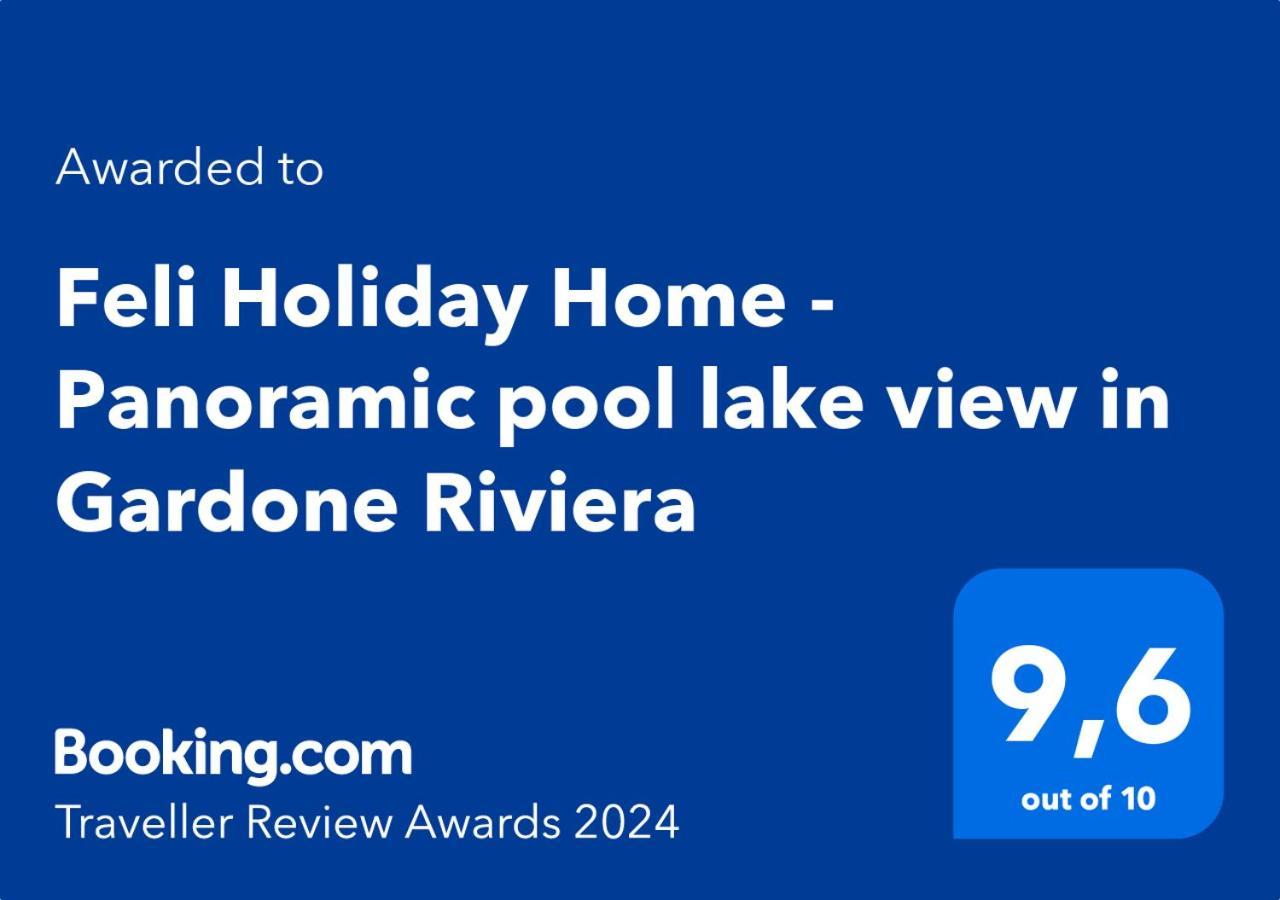 Feli Holiday Home - Panoramic Pool Lake View In Gardone Riviera Kültér fotó